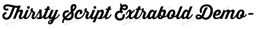 Thirsty Script Extrabold Demo字体转换